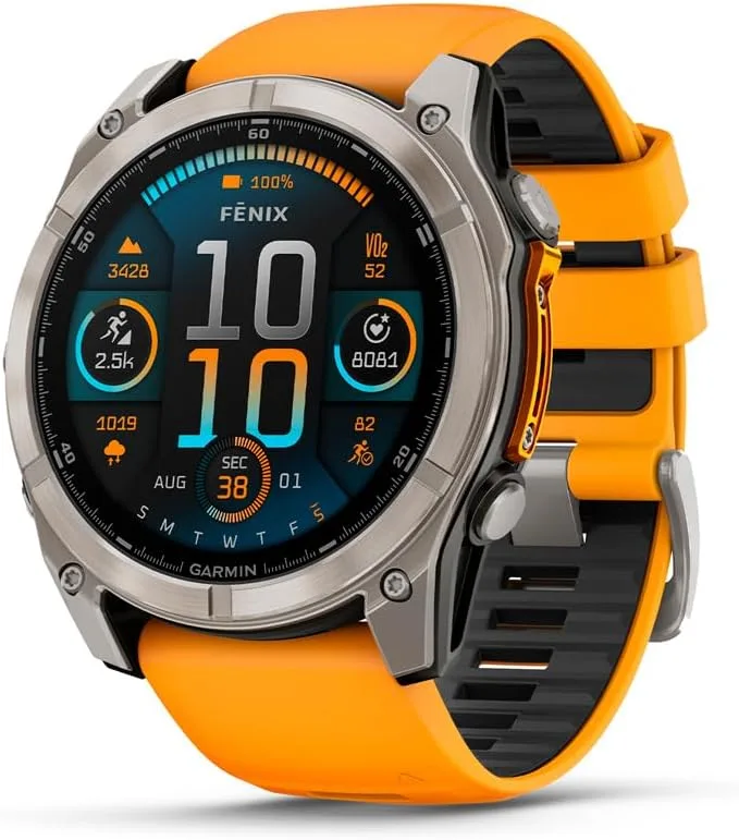 Garmin fēnix® 8 – 51 mm, AMOLED, Sapphire, Premium Multisport GPS Smartwatch, Long-Lasting Battery Life, Dive-Rated, Built-in