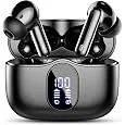 GNMN Active Noise Cancelling Ear Buds Wireless Earbuds 96hrs Playback Bluetooth Headphones Dual Battery Display Stereo Bass E