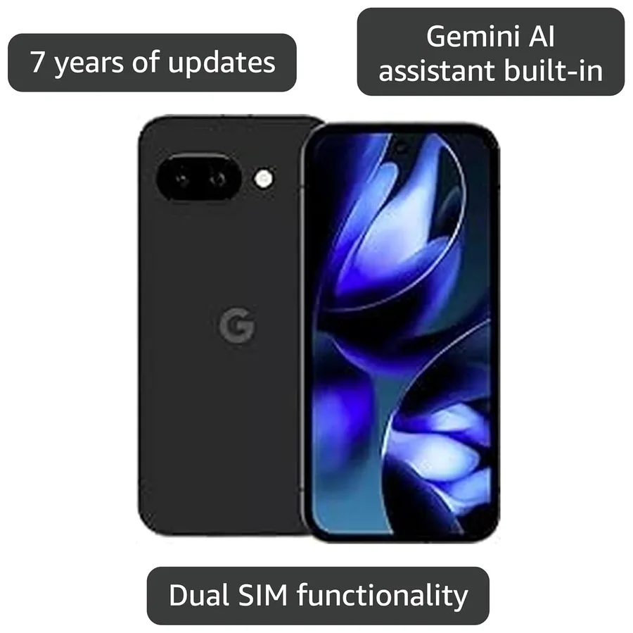 Google Pixel 9a, 128GB, Obsidian - Unlocked (Renewed Premium)