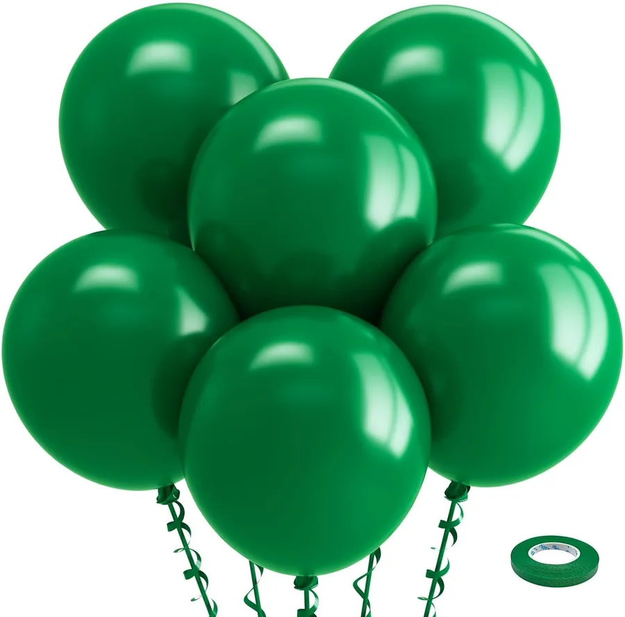 Green Balloons 18 Inch 30 Pack Latex Large Thick | Dark Green Balloons Big Round Balloons for Birthday Bridal Shower Wedding Party Decorations