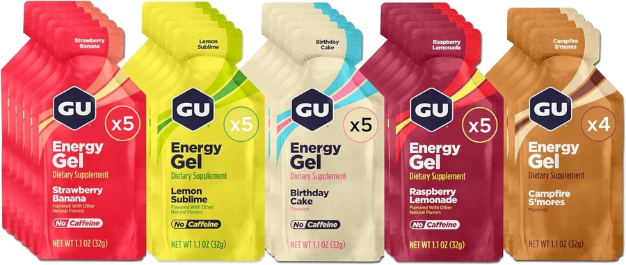 GU Energy, Original Energy Gels, Caffeine-Free Mixed - 24 Count