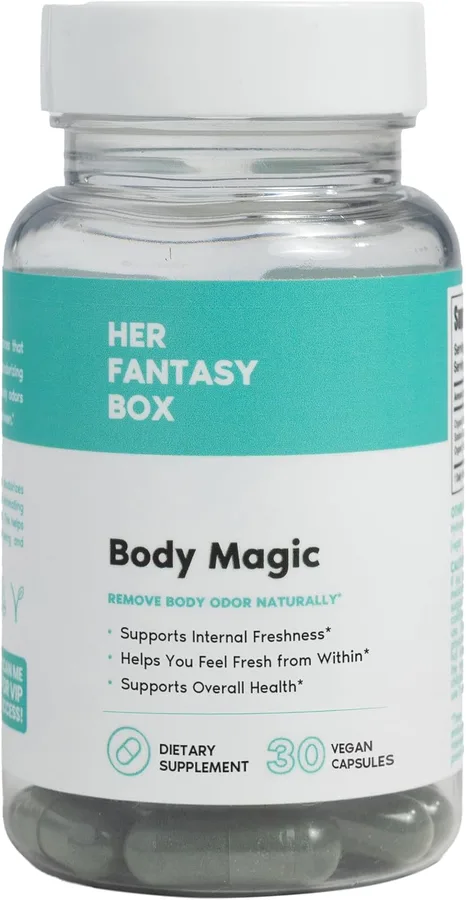 Her Fantasy Box | Body Magic | Chlorophyll Capsules - 30 Vegan Capsules for Detox, Digestion, Gut Health, Skin Support, and O