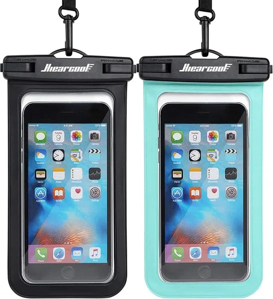 Hiearcool Waterproof Phone Pouch, IPX8 Waterproof Phone Case for iPhone 17/16/15/14 Pro Max, Cell Phone Dry Bag for Beach & C