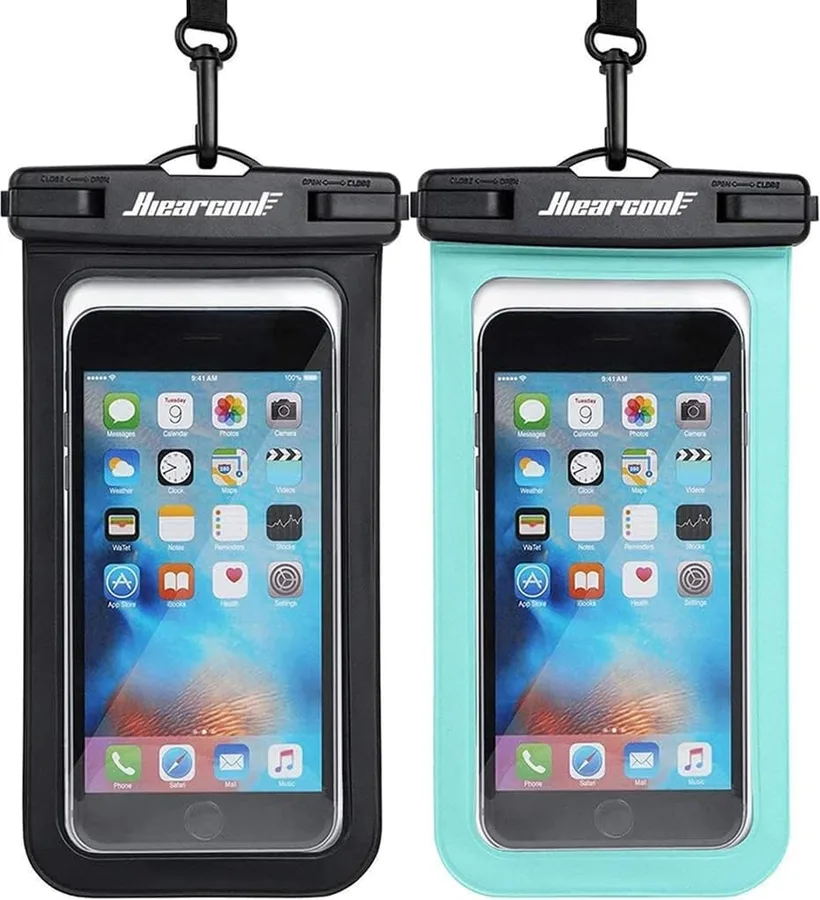 Hiearcool Waterproof Phone Pouch, IPX8 Waterproof Phone Case for iPhone 17/16/15/14 Pro Max, Cell Phone Dry Bag for Beach & C