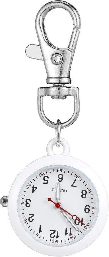 Homoyoyo Clip On Pocket Watch: Nurse Glow Pointer Watch with Clip and Lapel Option Nurses Fob Hand