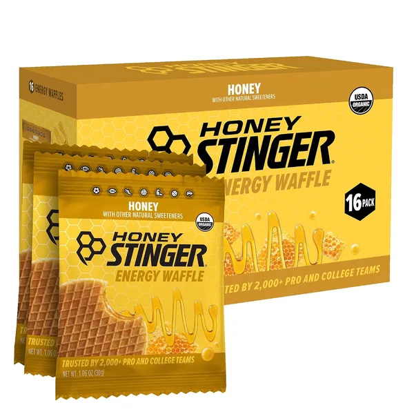 Honey Stinger Organic Honey Waffle, Energy Stroopwafel for Exercise, Endurance and Performance, Sports Nutrition for Home & G