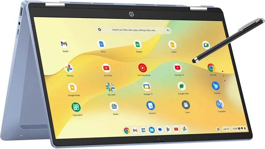 HP 14 2-in-1 Chromebook 14in FHD Intel CPU 4GB 64GB Storage (14b-Renewed)