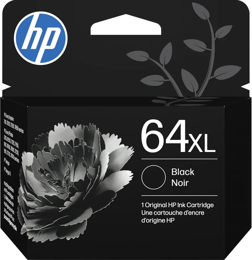 HP 64XL Black High-Yield Ink Cartridge | Works with Envy Inspire 7250e, 7950e; Envy Photo 6200, 7100, 7200, 7800, 7900; Tango