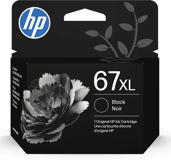 HP 67XL Black High-Yield Ink Cartridge | Works with DeskJet 1255, 2700, 4100, Envy 6000, 6400 Series | Eligible for Instant I