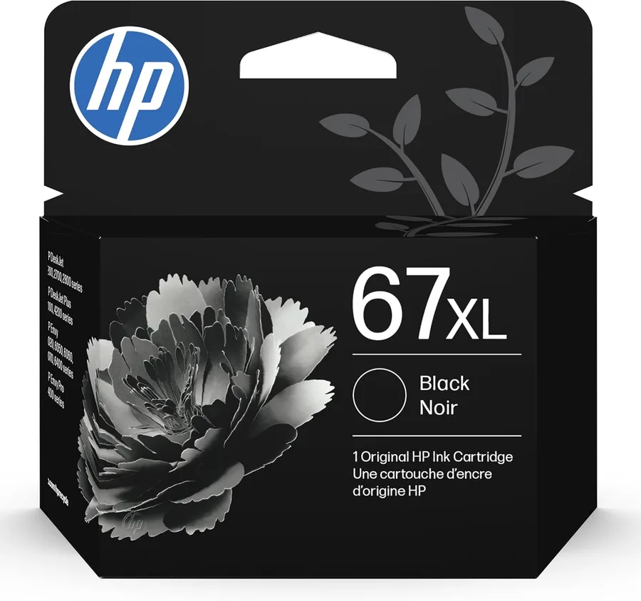 HP 67XL Black High-Yield Ink Cartridge | Works with DeskJet 1255, 2700, 4100, Envy 6000, 6400 Series | Eligible for Instant I