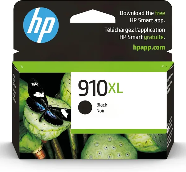 HP 910XL Black High-Yield Ink Cartridge | Works with OfficeJet 8010, 8020 Series, OfficeJet Pro 8020, 8030 Series | Eligible