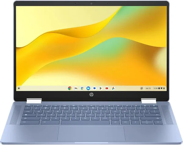 HP Chromebook x360 14 inch FHD IPS Touch 2-in-1 Laptop, Intel Processor N100, 4GB RAM, 64GB eMMC, Chrome OS, Sky Blue, 14b-cd