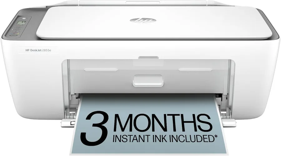HP DeskJet 2855e Wireless All-in-One Color Inkjet Printer, Scanner, Copier, Best-for-home, 3 month Instant Ink trial included