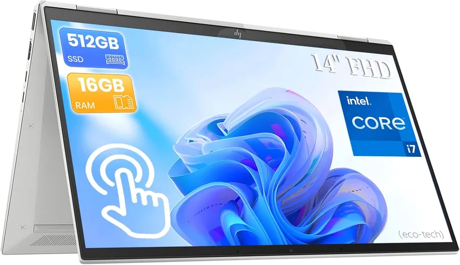 HP EliteBook x360 1040 G8 14" i7-1165G7 16GB 512GB Win11 Pro Renewed | 360° Convertible Touchscreen Design, Thunderbolt 4 & W