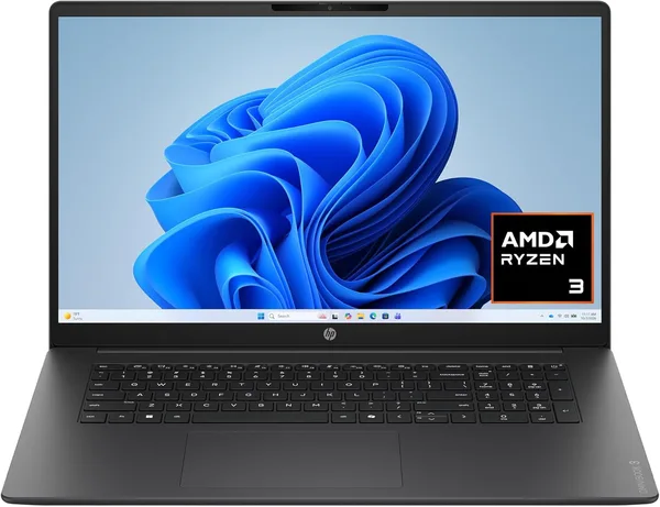 HP OmniBook 3 17.3 inch Laptop PC, FHD Display, AMD Ryzen 3 30, 8 GB RAM, 512 GB SSD, AMD Radeon 610M Graphics, Windows 11 Ho