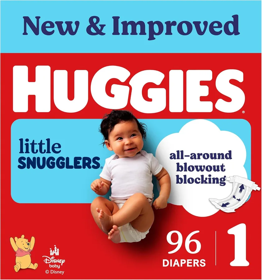 Huggies Little Snugglers Diapers Size 1, 96 Count