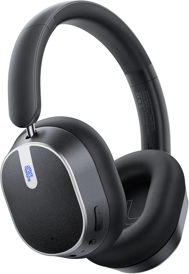 Hybrid Active Noise Cancelling Headphones, 120H Playtime Bluetooth Over Ear Headphones, Bluetooth 6.0 Wireless Headset with D