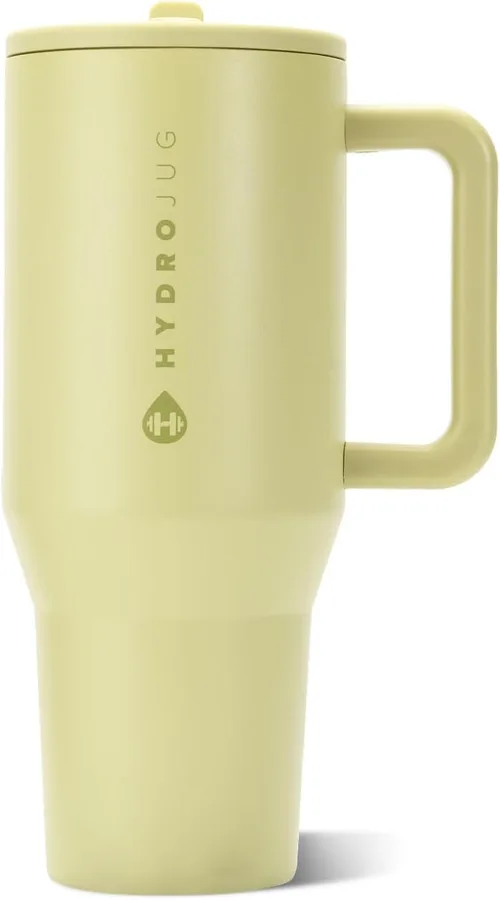 HydroJug Traveler 32oz, Insulated Tumbler with Handle & Straw, Olive