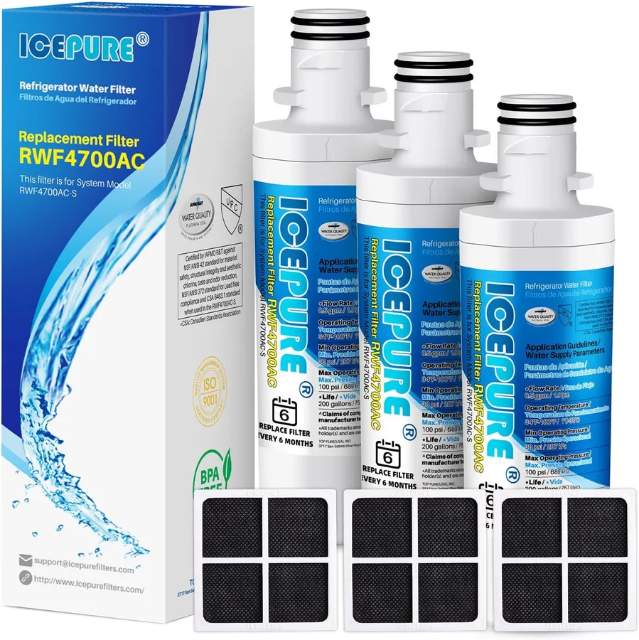 ICEPURE LT1000PC Replacement for LG LT1000P/PC/PCS ADQ747935 ADQ74793501 ADQ74793502 MDJ64844601 LMXS28626S LFXS26973S, LT-10