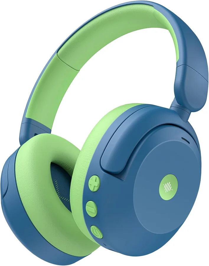 iClever BTH20 Active Noise Cancelling Headphones for Kids, 60H Play Time,Type C Fast Charging, Safe Volume 80dBA, Bluetooth5.