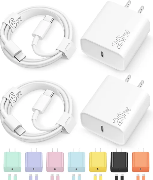 iPhone 17 16 15 Charger Fast Charging Type C Chargers USB C Charger Block iPhone 17 16 15 Air Pro Max Chargers with 6FT Cable