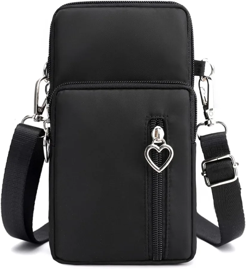 JANKS Small Crossbody Bag for Women - Mini Phone Purses with Crossbody Strap and Wallet - Nylon Arm Bag