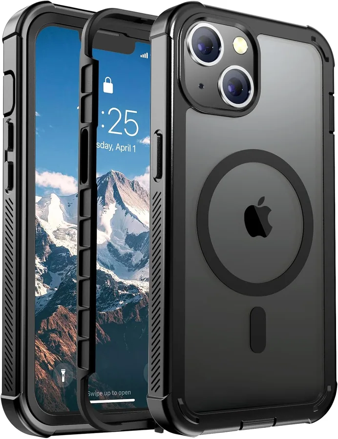 jaroco Magnetic for iPhone 13 Case, [Compatible with MagSafe][Military Grade Drop Protection][Heavy Duty Protection][Non-Slip