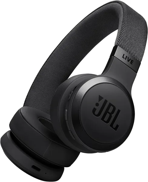 JBL Live 670NC - Wireless On-Ear Headphones with Adaptive Noise Cancelling with Smart Ambient, Up to 65H Battery Life with Sp
