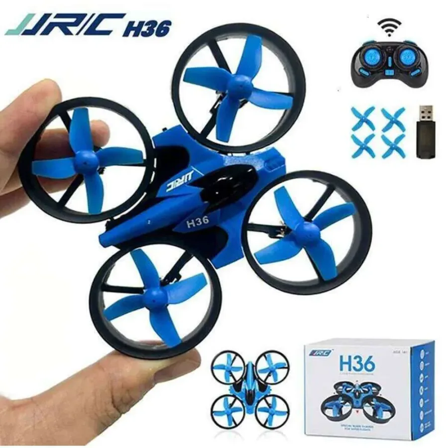 Jjrc H36 Mini Drone Toys 3D Flip Headless Mode Beginner Drones For Kids Flying Butterfly Drone Air Pressure Height RC Quadcopter FPV Competition Dron Children's Gift