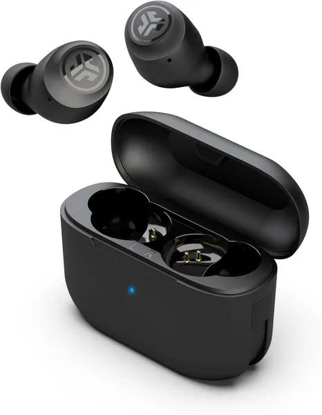 JLab, Go Air Pop, True Wireless Earbuds, Bluetooth 5.1, Dual Connect, IPX4, EQ3 Sound Settings, Black