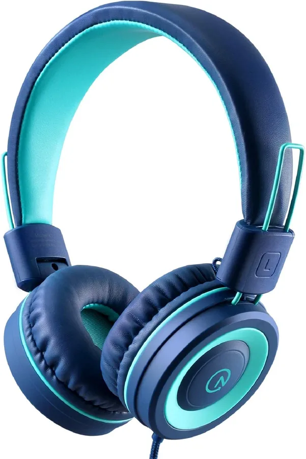 Kids Headphones - noot products K11 Foldable Stereo Tangle-Free 3.5mm Jack Wired Cord On-Ear Headset for Children/Teens/Boys/