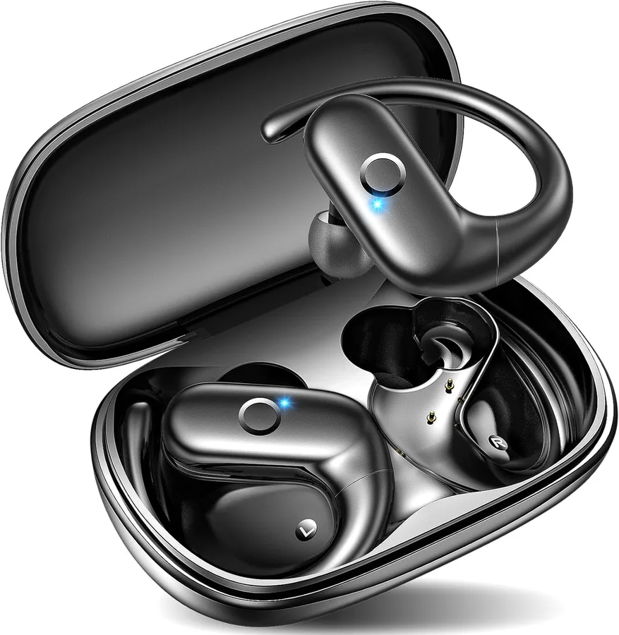 kurdene Wireless Earbuds Bluetooth Headphones Sport,Over Ear Buds with Deep Bass Sound,60Hrs Playtime Earphones Redesigned Co