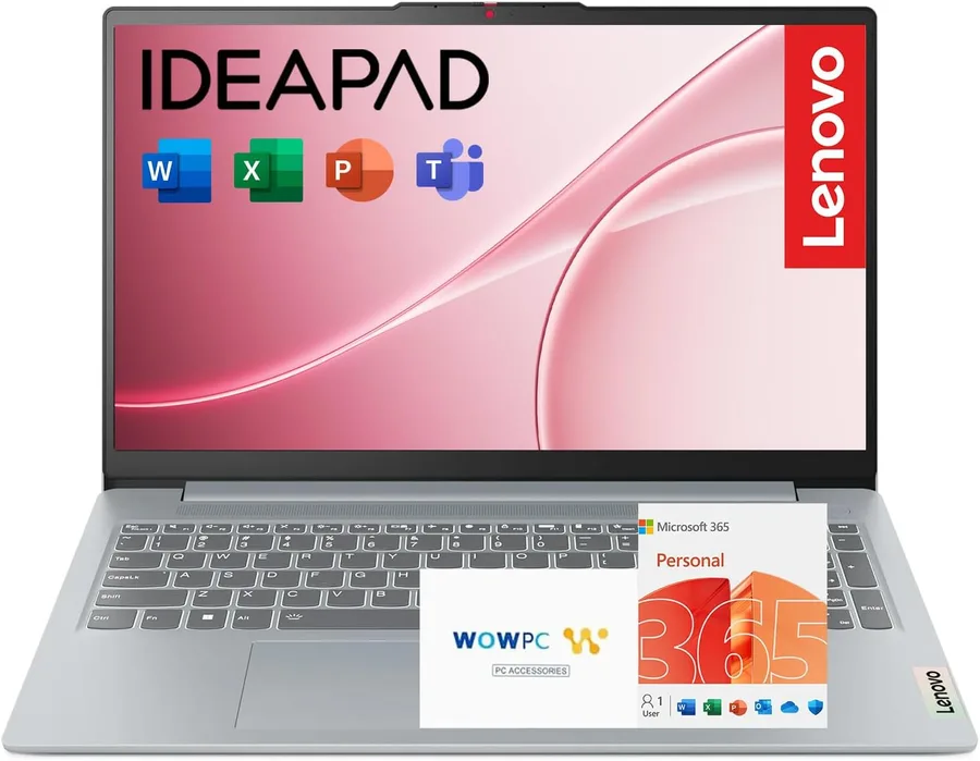 Lenovo IdeaPad Slim 3i • 15.6" FHD Business Laptop • Microsoft Office 365 • Intel N100 • 128GB SSD • Win 11