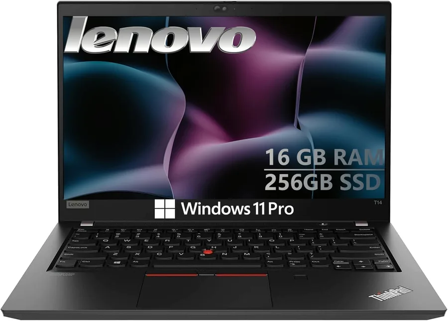 Lenovo Thinkpad T14 Business Laptop, 14in HD Display, Core i5-10310U, 16GB DDR4 RAM, 256GB SSD, Webcam, HDMI, Windows 11 Pro (Renewed) | HD Display, Core i5-10310U, 256GB SSD, Webcam, HDMI, Windows 11 Pro