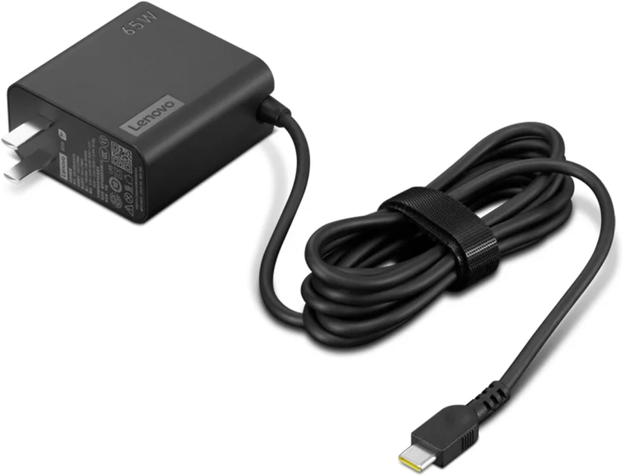Lenovo USB-C 65W Wall Charger - PD 3.0 - Power Adapter for Laptop, Tablet, Notebook, USB-C Compatible Devices - Slim, Light and Portable with 5.9 Foot (1.7m) Cable - Black