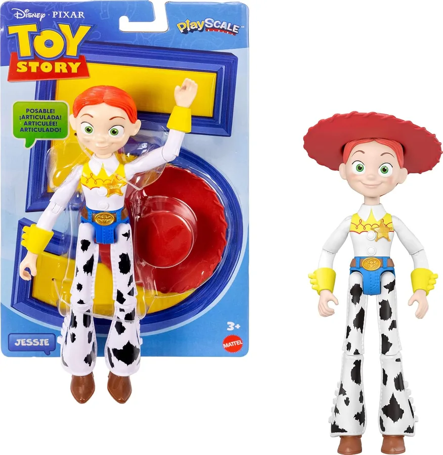Mattel Disney and Pixar Toy Story 5 Jessie Action Figure | 7-inch Playscale, 1 Key Character, 8+ Posable Joints, Movie-Accurate Design
