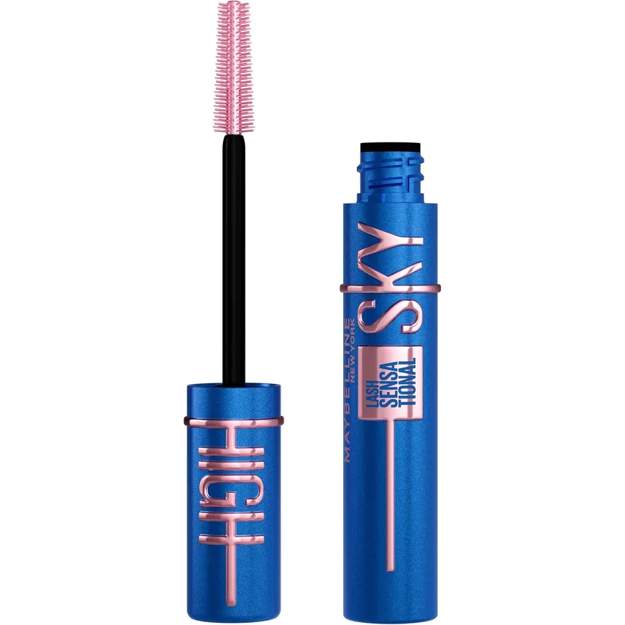 Maybelline Lash Sensational Sky High Mascara Makeup, Volumizing, Lengthening, Defining, Curling, Multiplying, Buildable, Washable Formula, Navy Records, 1 Count