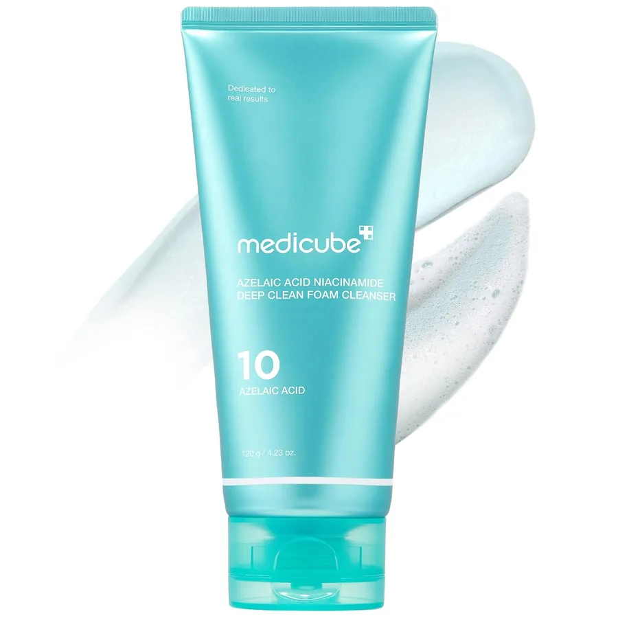 medicube Facial Cleanser Azelaic Acid Whip Cleanser | Soothing Cleansing Foam - For Troubled Skin, Ideal for use after spot care, Excess Sebum Control, Korean Skincare, 4.23 oz