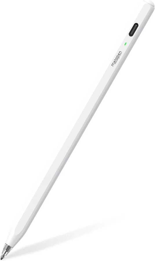 Metapen Pencil Air8 Pro for iPad 2018-2026, Ultra-Quiet, 2X Fast Charging, Palm Rejection Stylus Pen for iPad a16/11/10/9/8/7/6th Gen, Pro 12.9/11/13-inch M4, Air 3/4/5/M2/M3/M4, Mini 5/6th