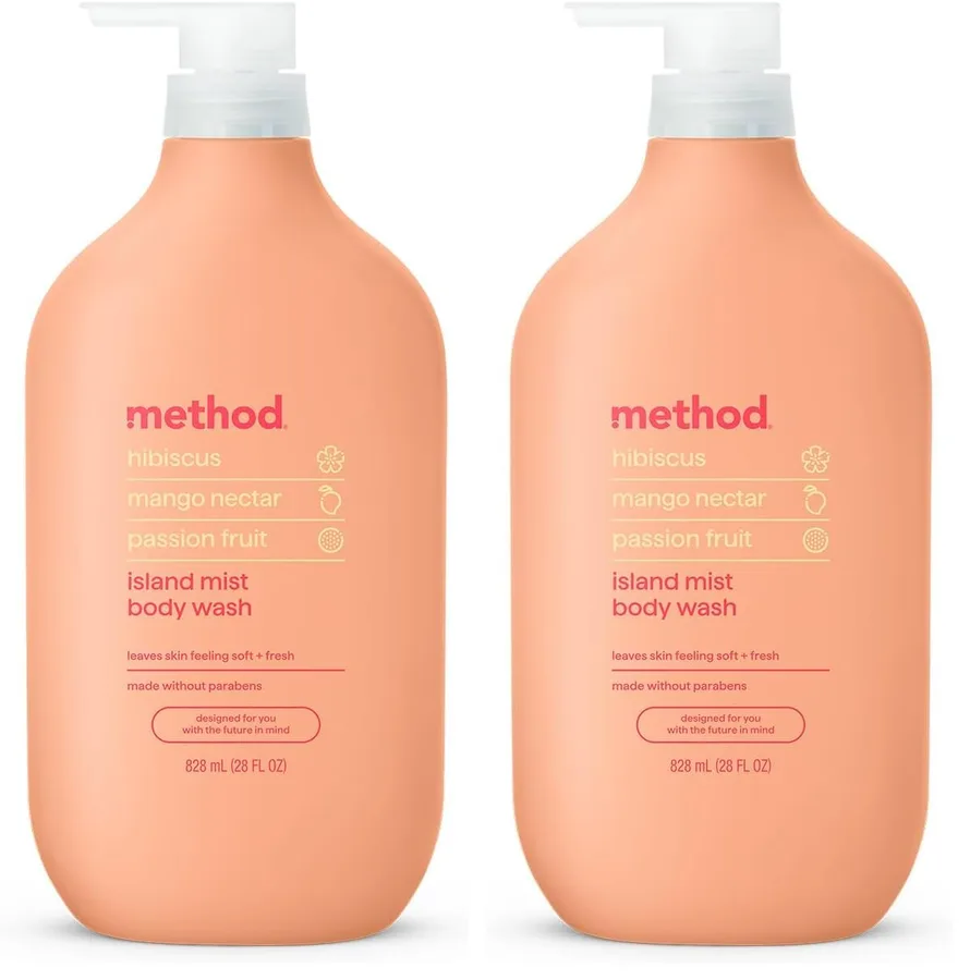 Method Body Wash, Island Mist, 28oz (Pack of 2)