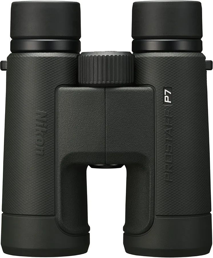 Nikon PROSTAFF P7 10x42 Binocular | Waterproof, fogproof, rubber-armored Full-Size Binocular, oil & water repellent coating & locking diopter | Official Nikon USA Model | 7 Degree Angle of View, fogproof, Nitrogen Filled Waterproof down, field of view at 1,000 yards Long eye relief