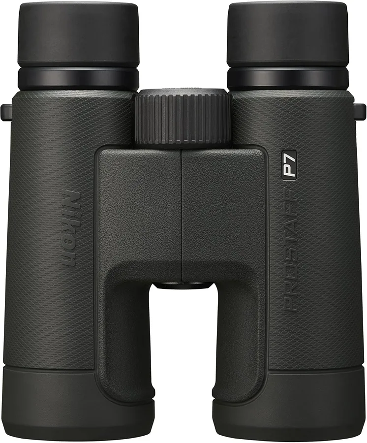 Nikon PROSTAFF P7 8x42 Binocular | Waterproof, fogproof, rubber-armored Full-Size Binocular, oil & water repellent coating & locking diopter | Official Nikon USA Model | 7.2 Degree Angle of View, waterproof down to 3, long eye relief Lead and arsenic-free eco-glass