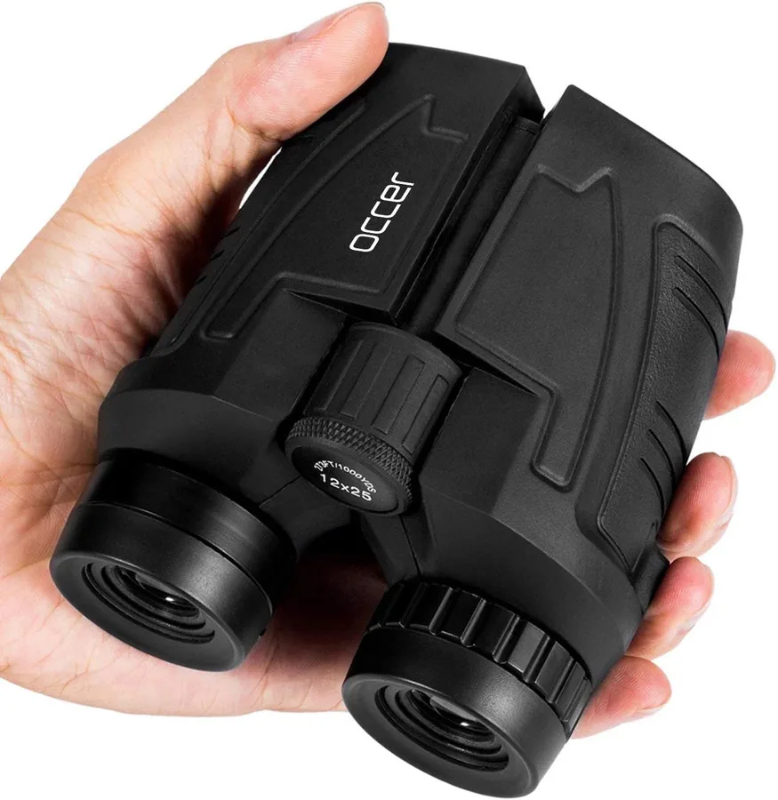 Occer 12x25 Compact Binoculars for Adults and Kids | High Powered, Easy Focus, Large Eyepiece for Bird Watching, Cruise Ship, Outdoor Hunting, Travel, Sightseeing