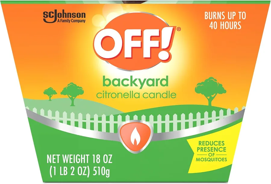 OFF! Backyard Citronella Scented Candle Burns Up to 40 Hours Provides Ambiance and a Gentle Glow for Backyard Outdoor Occasions 18 Ounce (Pack of 1) | camping-lights-and-lanterns