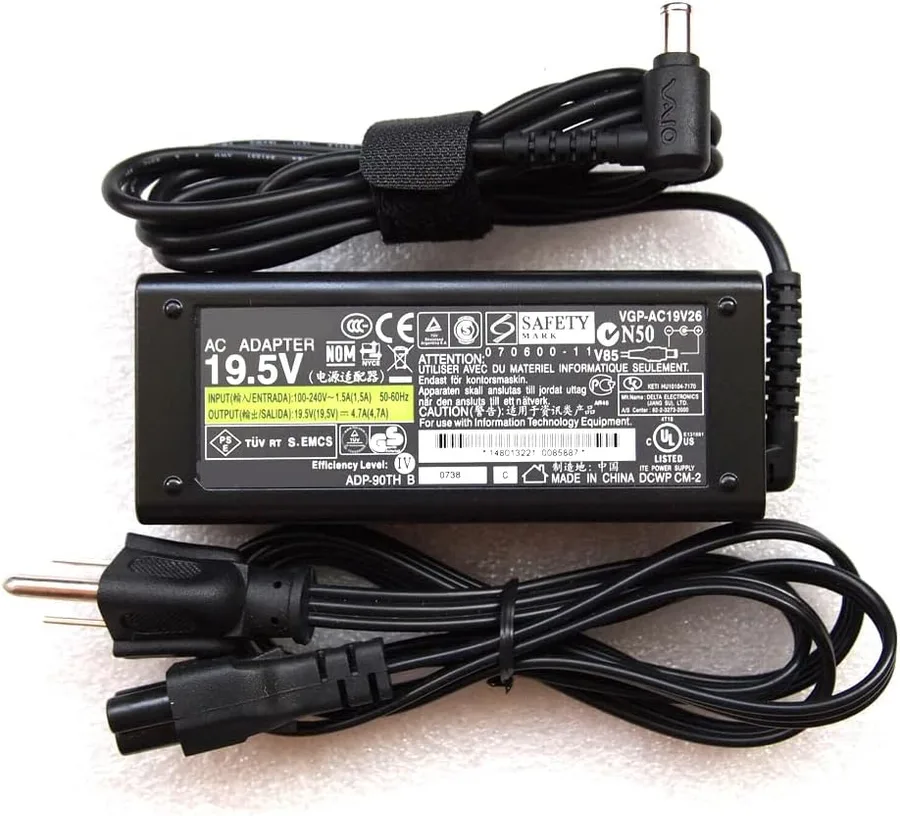 Original 19.5V 4.7A 90W AC Adapter Charger for Sony VGP-AC19V41 VGP-AC19V42 6.54.4