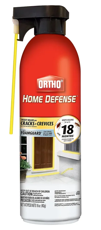 Ortho Home Defense Insect Killer for Cracks & Crevices, 16 oz. | Bug Killer Spray Foam Kills Ants, Cockroaches, Fleas, Centipedes, Crickets, Boxelder Bugs & Other Listed Insects