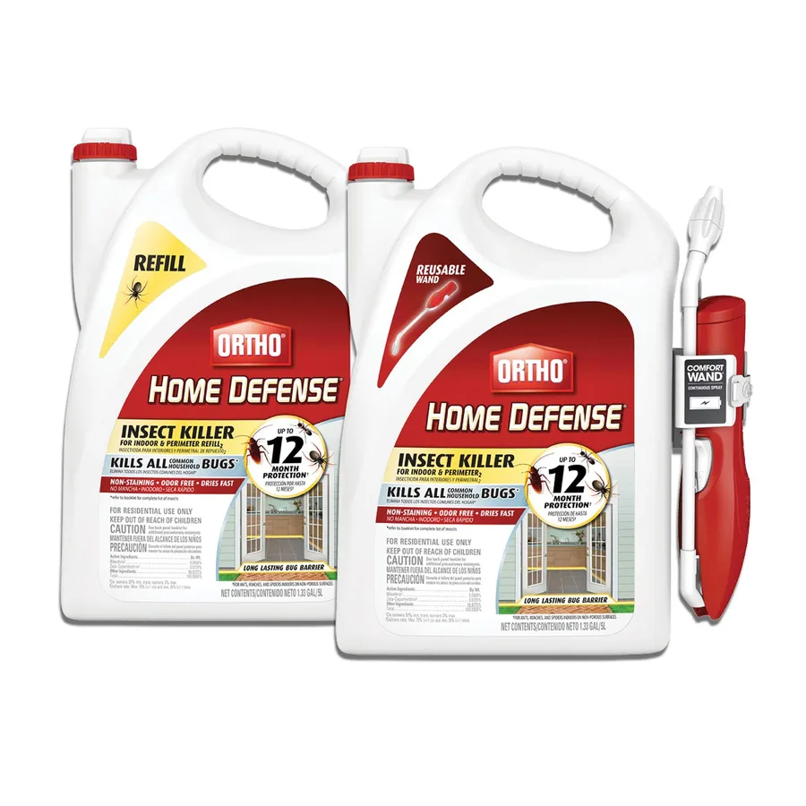 Ortho Home Defense Insect Killer for Indoor & Perimeter2 Bundle | Bug Killer Bundle with Comfort Wand & Refill, Kills Ants, Roaches, and Spiders, Use in Kitchens, Bathrooms and Home Perimeter