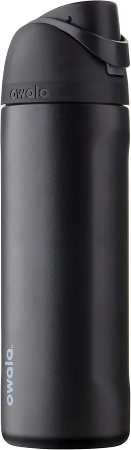 Owala FreeSip Stainless Steel Water Bottle 24 oz Very, Very Dark