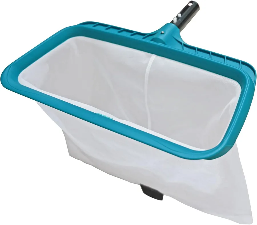 Pool Skimmer Leaf Rake Net, Fine Mesh Deep Nylon Bag (Not Pole) | 17.5" Double Layer Pool Nets, Weight Tab, Swimming Cleaning Tools for Removing Inground & Above Ground Pool Leaves, Debris