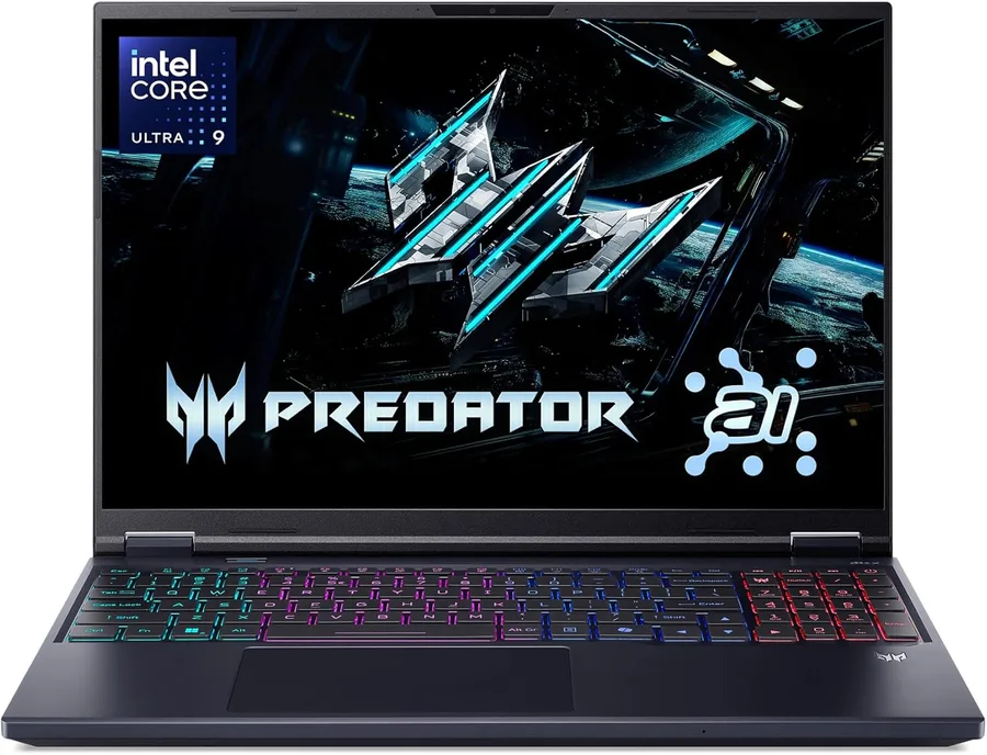 Predator Helios Neo 16 AI Gaming Laptop | Intel Core Ultra 9 Processor 275HX | NVIDIA GeForce RTX 5070 Ti | 16" WQXGA 240Hz G-SYNC | 16GB DDR5 | 1TB Gen 4 SSD | Killer Wi-Fi 6E | PHN16-73-92B8